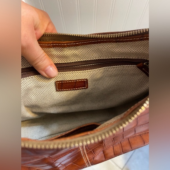 DOONEY & BOURKE LEATHER CROCODILE PURSE HAND BAG - Picture 4 of 8